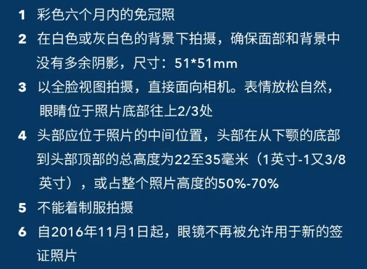 出国签证照片尺寸大小要求，盘点各国国家的签证尺寸